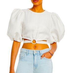Alice and Olivia
Colette Puff Sleeve Crop Top
